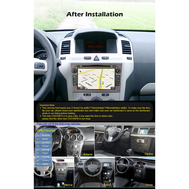 Radio CarPlay Android Auto Bluetooth USB Opel Astra Vectra