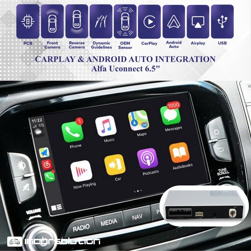 Peugeot 208 Audio Integrated Apple CarPlay / Android Auto Retrofit Pack
