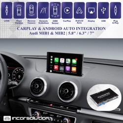 CarPlay Android Auto Camera Audi A3 A4 A5 Q2 Q5 Q7 - MIB 5.8" 6.3" 7"
