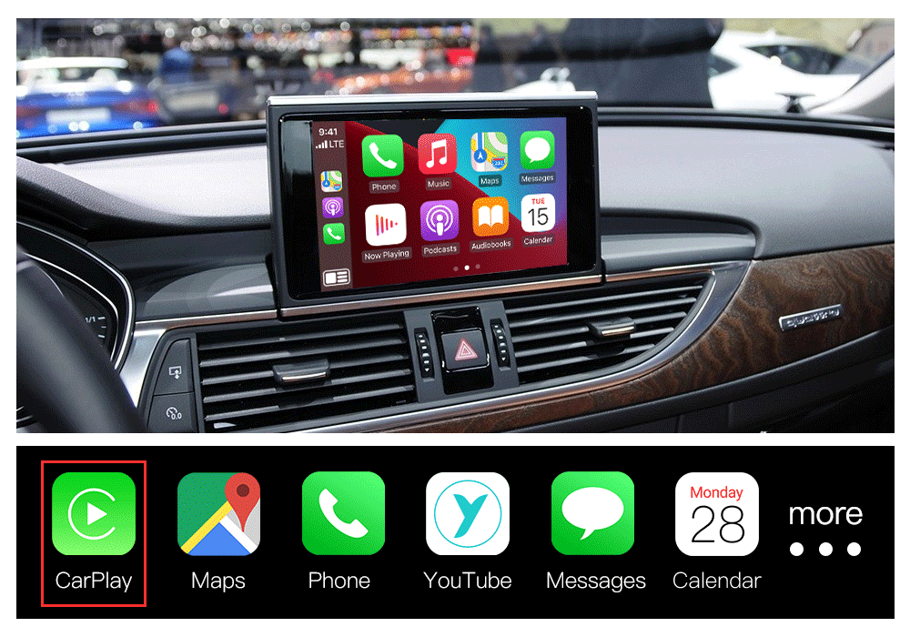 CarPlay Android Auto Mirrorlink Câmara Audi A6 A7 - RMC